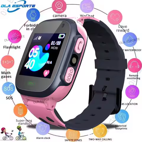 New Kids Smartwatch GPS Location Tracker SOS 2G Sim Call Child Smart Watch Camera IP67 Waterproof Wa