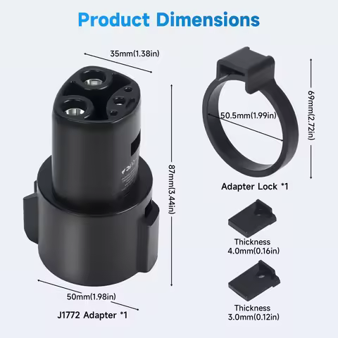 EV Adapter Type1 J1772 To For Tesla EV Charger Adapter Latch For Model 3 /S/Y/X Electric Vehicle Car