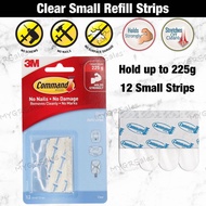 3M Command Clear Small Refill Strips (225g) 12 Strips 17024CLR