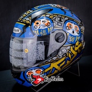 HELM ZEUS ZS 8 DARUMA | HITAM AL35 BIRU | HELM FULL FACE | BEBAS