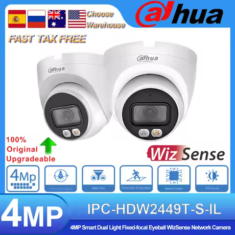 Dahua Original IPC-HDW2449T-S-IL 4 MP POE Smart Dual Light Fixed-focal Eyeball WizSense Network Came
