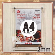 Acrylic Frame Acrylic Poster Display Frame Acrylic Wall Paper Size A4 2mm | Acrylic Poster A4 2mm | 