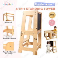 Kitchen Step Stool for Toddlers Learning Tower with Chalkboard Montessori Baby Standing Tower Height