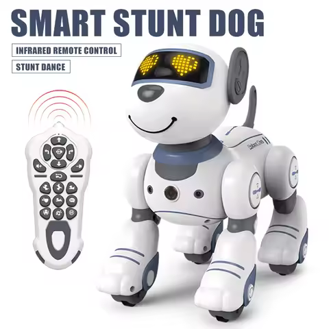Funny RC Robot Electronic Dog Stunt Dog Voice Command Programmable Touch-sense Music Song Robot Dog 