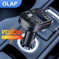 Car Hands-Free Bluetooth-Compaitable 5.0 Fm Transmitter Car Kit Mp3 Modulator Player Handsfree Audio Receiver 2 Usb Fast Charger