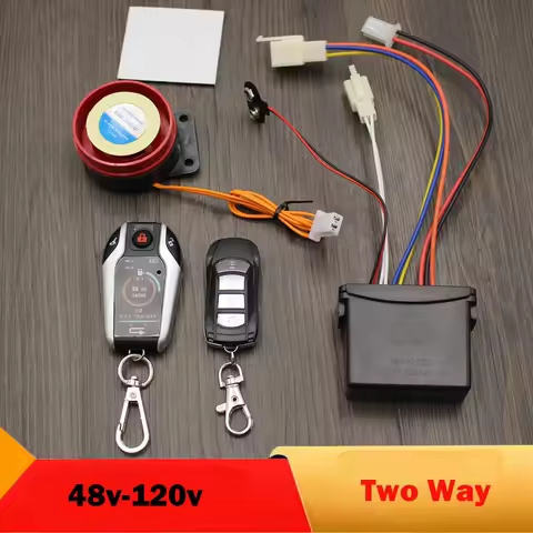 48V 60V 72V 84V 96V 108v 120V Electric Motorcycle Bike Anti-theft Alarm Universal Two Way Security A