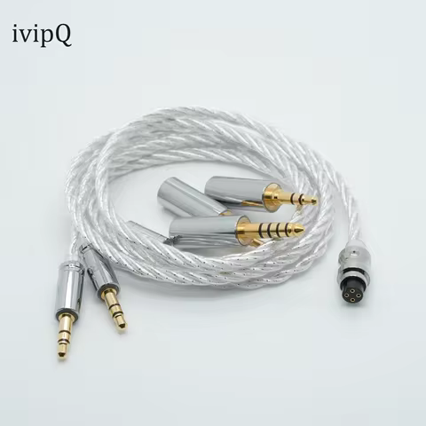 ivipQ-34 Cable 4-Core MMCX/QDC/2Pin 0.78mm 3.5 Stereo 4.4 Balanced miniXLR A2DC KZ-QDC For LCD5 HD65
