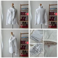 Pre-owned iBlues Ruffle Front Shirt Size 42 Jlgc606