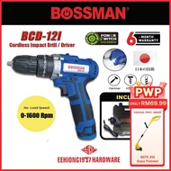 BOSSMAN BCD-12I BCD12I BCD 12I Cordless Impact Drill / Driver 12V with Japanese Technology