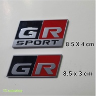 GR SPORT/GR Iron Emblem (Silver) car sticker