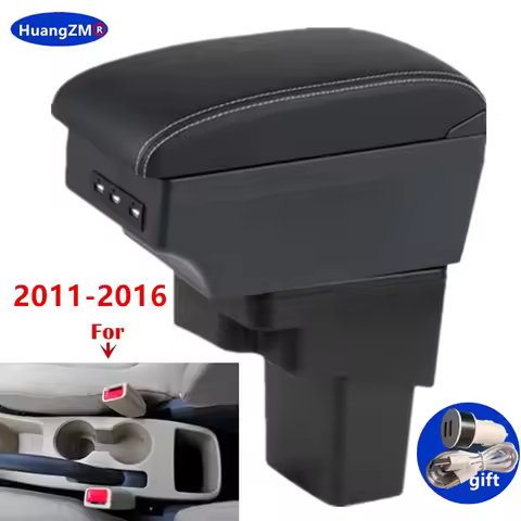 For Hyundai SOLARIS Armrest Box For Hyundai Accent RB Solaris Verna Car Armrest Storage Box 2011-201