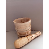 1 set of wooden pounder lulumpang/, jumbo herbal pounder