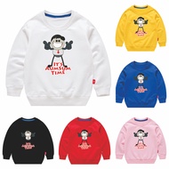Kids and Toddlers' IT'S AUMSUM TIME Patterned Sweatshirts 100% Cotton Kids Pullover Crewneck Tops Sh