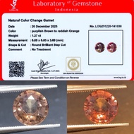 1.37 cts Color Change Garnetnatural origin Namibia est. No Treatment Memo LOGIN