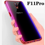 พร้อมส่ง Case OPPO F11pro เคสออฟโป้ F11Pro เคสนิ่ม TPU เคสใสขอบสี สินค้ามาใหม่ สีดำ สีแดง สีนำเงิน Case Oppo F11โปร เคสสวยและบาง ขายดีมาก