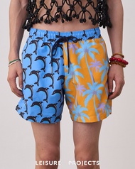(LEISURE PROJECTS) patchwork loma swim shorts  กางเกงว่ายน้ำขาสั้น