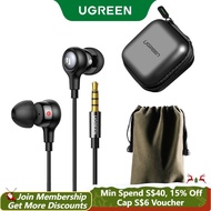 [Shopee - Ugreen Brand Box] Aux Earbuds Earphones Earphone Case Storage Bag 3.5mm Wired Headphones N