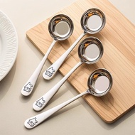 316 Stainless Steel Round Head Spoon Food Grade Spoon Children Household Rice Spoon Eating Spoon Fla