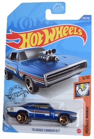 70 Dodge Charger R/T, [Blue] 249/250 Muscle Mania 5/10 Hot Wheels '70 Dodge Charger R/T, [Blue] 249/
