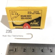 Alpine 2315 Flatted Tinned Hook / WITHOUT HOLES (No. 12 - 20)