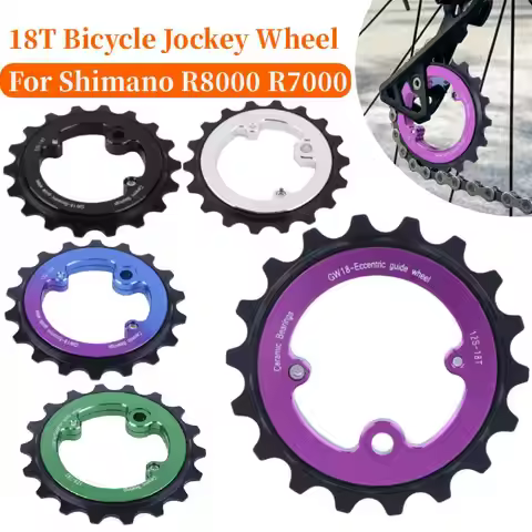 1pcs Ceramic Jockey Wheels 18T - Derailleur Pulley - Jockey Wheels 9/10/11 Speed for Shimano R8000 R
