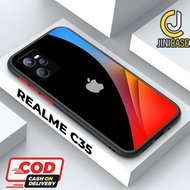 Soft Case 4D REALME C35 - Casing 4D REALME C35 Terbaru JINI CASE [ IPHONE BLACK ] Silikon Hp REALME 