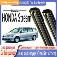HYS    Honda Stream Dedicated Wiper HONDA Stream (2001-2014) Double Rubber Strip Wiper U Hook Cartilage Wiper Front Windshield Wiper Mute Front Rear Wiper Rear Wiper