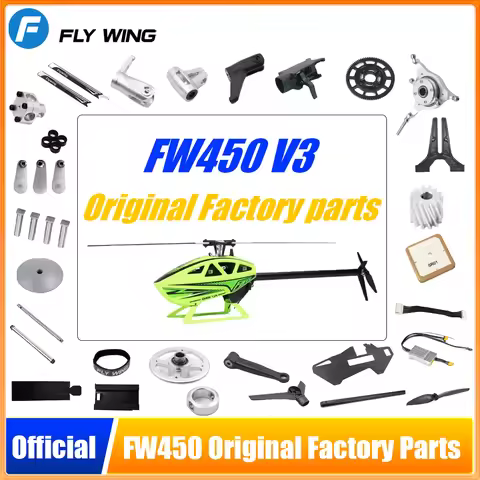 Flywing FW450L V3 Helicopter Spare parts Main gear Main Rotor Housing Control Arm Set Main shaft Fea