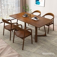 Negotiate Coffee Household Log Simple Desk Long Table Multiplayer Solid Wood Dining Table Nordic Eat
