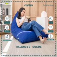(COVER Only) CASHA Triangle LARGE SUEDE material WITHOUT CONTENTS - Bean Bag - Adult Bean Bag - Mill