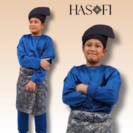 SET BAJU MELAYU BUDAK BIRU DEEP BLUE + TANJAK