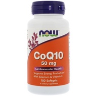 Now Foods CoQ10 With Selenium and Vitamin E 50 mg 100 / 200 Softgels