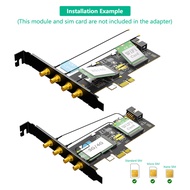 M.2 B-Key 3G/4G Module WiFi Card to PCIe X1 Adapter Support for NANO/Micro-SIM/Standard-SIM Card Key