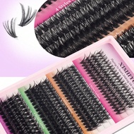 ขนตาเป๊ะ 320/296/288/280 ชิ้น ขนตากลุ่ม ขยายขนตา, 30+40+50+60D/40+60+80+100D 4 สไตล์แบบผสม 5D ขนตาเป