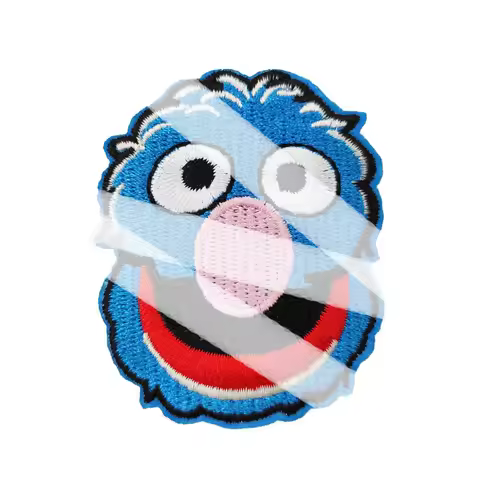 Cookie Monster with Cookie Emblem Movie TV Series Embroidered Iron On Patch Applique Badge DIY Stick