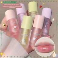 AVOCADD Lip Oil, Moisturizes Fragrance Lipstick, Lip Care Serum Glass Big Brush Head Non-sticky Lip 