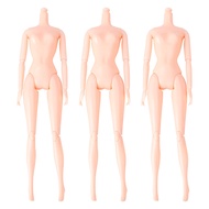 3PCs Nude Doll Body 26cm Plastic Flexible Rotation 12 Moveable Joints Doll Toy Accessory Naked Cake 
