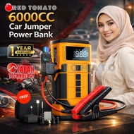 RED TOMATO 6000cc Car Jumper Power Bank Air Compressor Kereta Air Pump Emergency