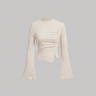 เสื้อยืด ผู้หญิง ถักนิตติ้ง ผ้าริบ พร้อม ทรงร่ม