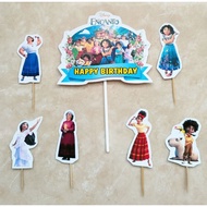 Topper toper decoration skewer cake rice cake tumpeng pudding birthday happy birthday character enca