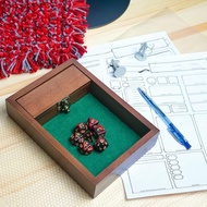 Parent-Child Storage Box Props Dice Dice Box Sieve Dice Desktop Rolling Game Tray Box Wooden Game LX