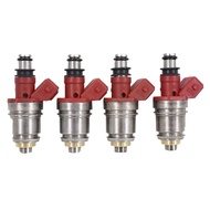 4Pcs Fuel Injectors 16600-86G00 Replacement for Nissan Pickup 2.4L 1995 D21 2.4L 1990-1994 JS2-1 166
