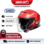 SHOEI J-Cruise 2 Marquez 6 TC1 Helmet Motor Visor Topi Keledar Keselamatan Open Face Original Superb