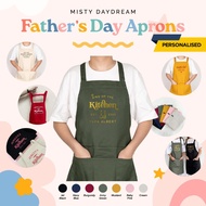 [SG Seller] Customised Father's Day Gift Apron Personalised Kitchenware Gifts for Men Housewarming