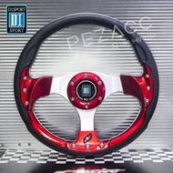 D1 sport* พวงมาลัย พวงมาลัยรถยนต์ พวงมาลัยรถ พวงมาลัยรถแต่ง พวงมาลัย 12 นิ้ว สีเเดง (เหมาะกับคอธรรมด