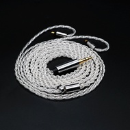 XINHS-4 Core Monocrystalline Silver 4 Core สายอัพเกรดหูฟัง HIFI สำหรับ IEM ทุกชนิด mmcx-TFZ-QDC-KZQD