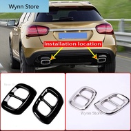 2pcs Stainless Steel Chrome For Mercedes Benz GLA Class X156 Car Exhaust Output Tail CoverTrim For I