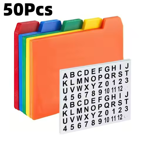 50Pcs Index Card Dividers, Colorful Label Index Cards Set