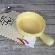 Ceramic Fondue Pot Cheese Baked Rice Gas Omelette Flat Frying Pan Milk Dessert Pot with Handle Thickened Roasting Pot