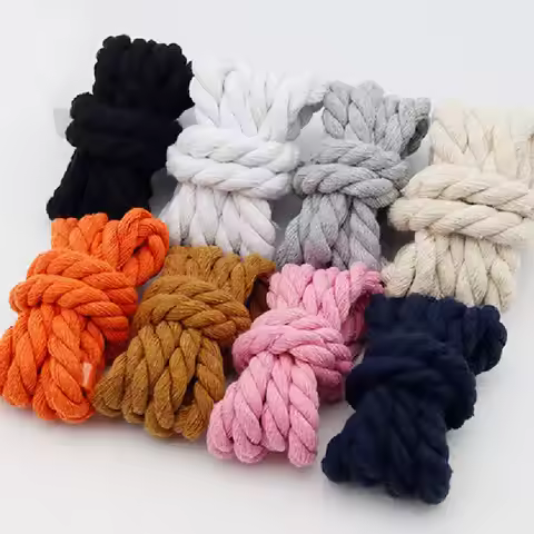 New Fashion 10MM Width Round Linen Shoelaces for Sneakers Suitable Board Shoes Canvas AF1/AJ Shoe Ro